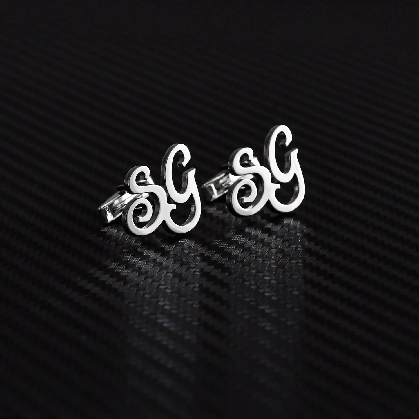 Personalized Prestige: Custom Initial Cufflinks in 22K Gold