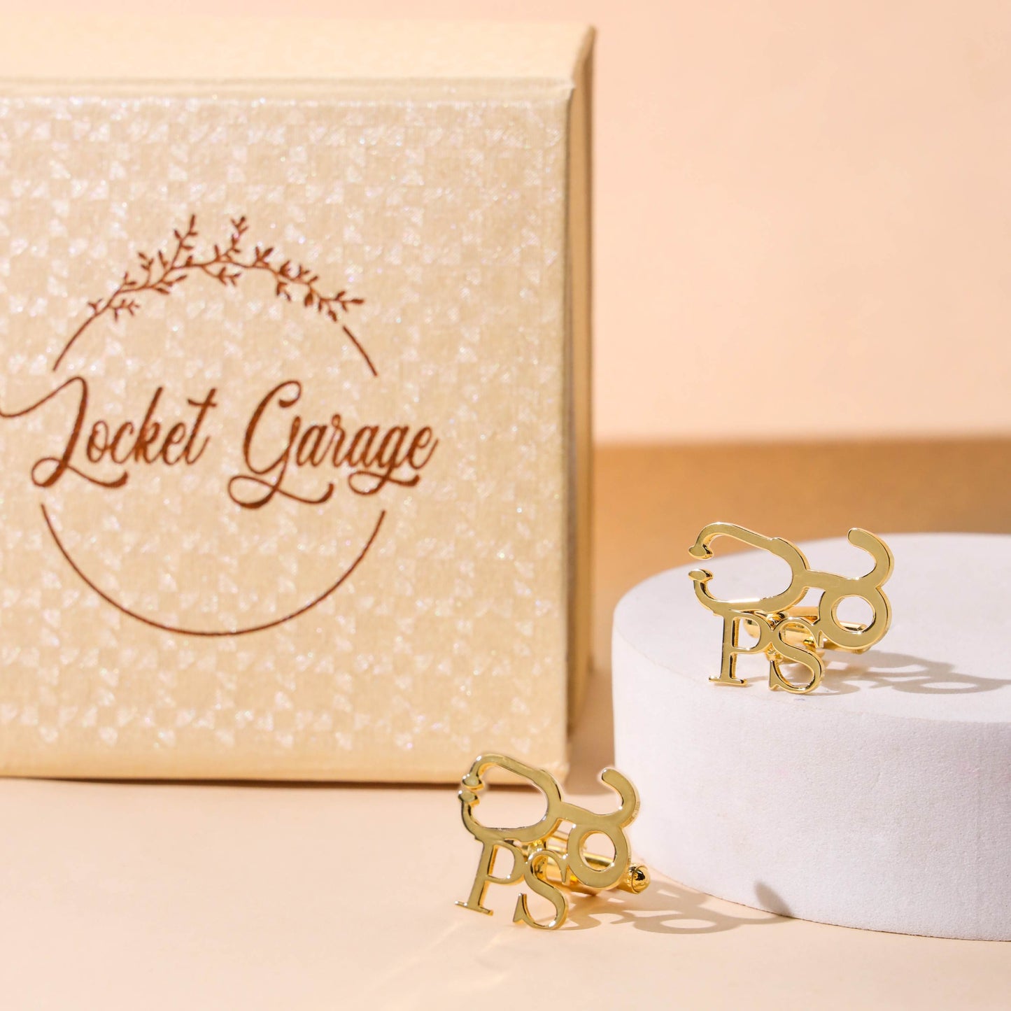Sleek Dr. Initial Cufflinks: Tailored Just for You