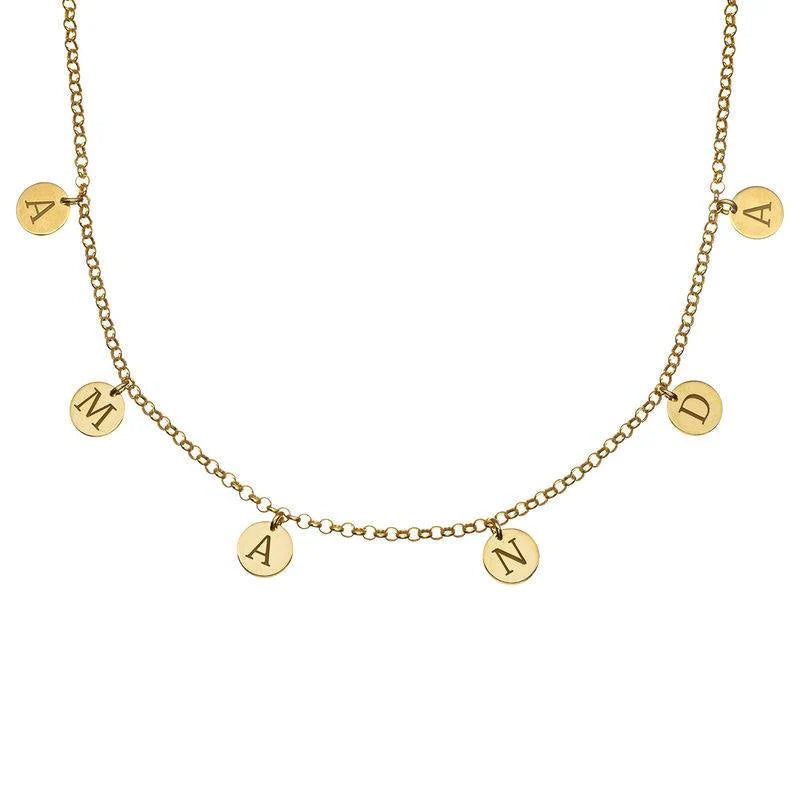 Chic & Personalized: 22K Gold-Plated Initial Charm Choker