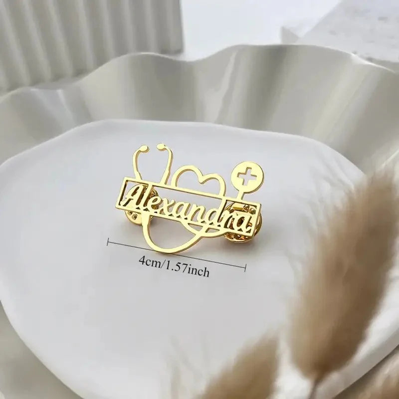 Wear Your Passion – Custom 22-Carat Gold Stethoscope Brooch