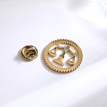 Advocating for Justice in Style – 22K Gold-Plated Brooch