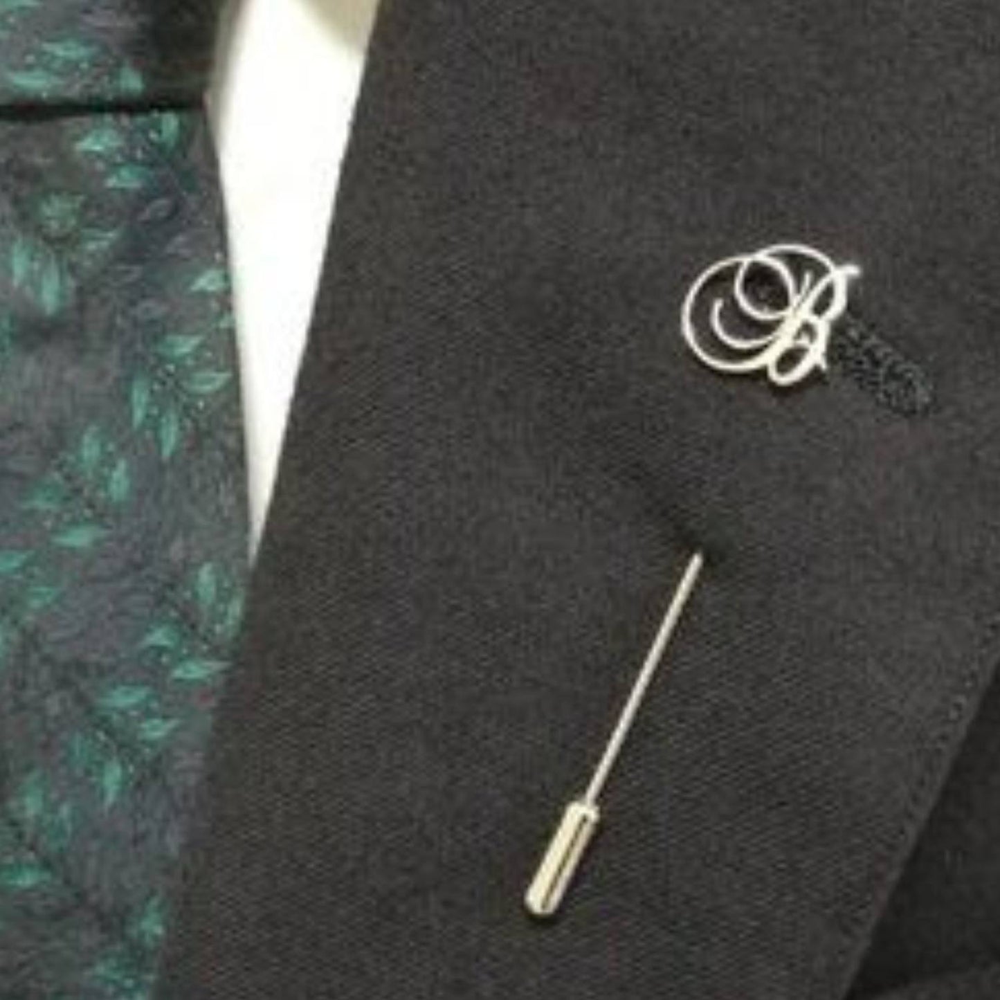 Personalized Letter Lapel Pin – 22-Carat Gold Plated on Sterling Silver