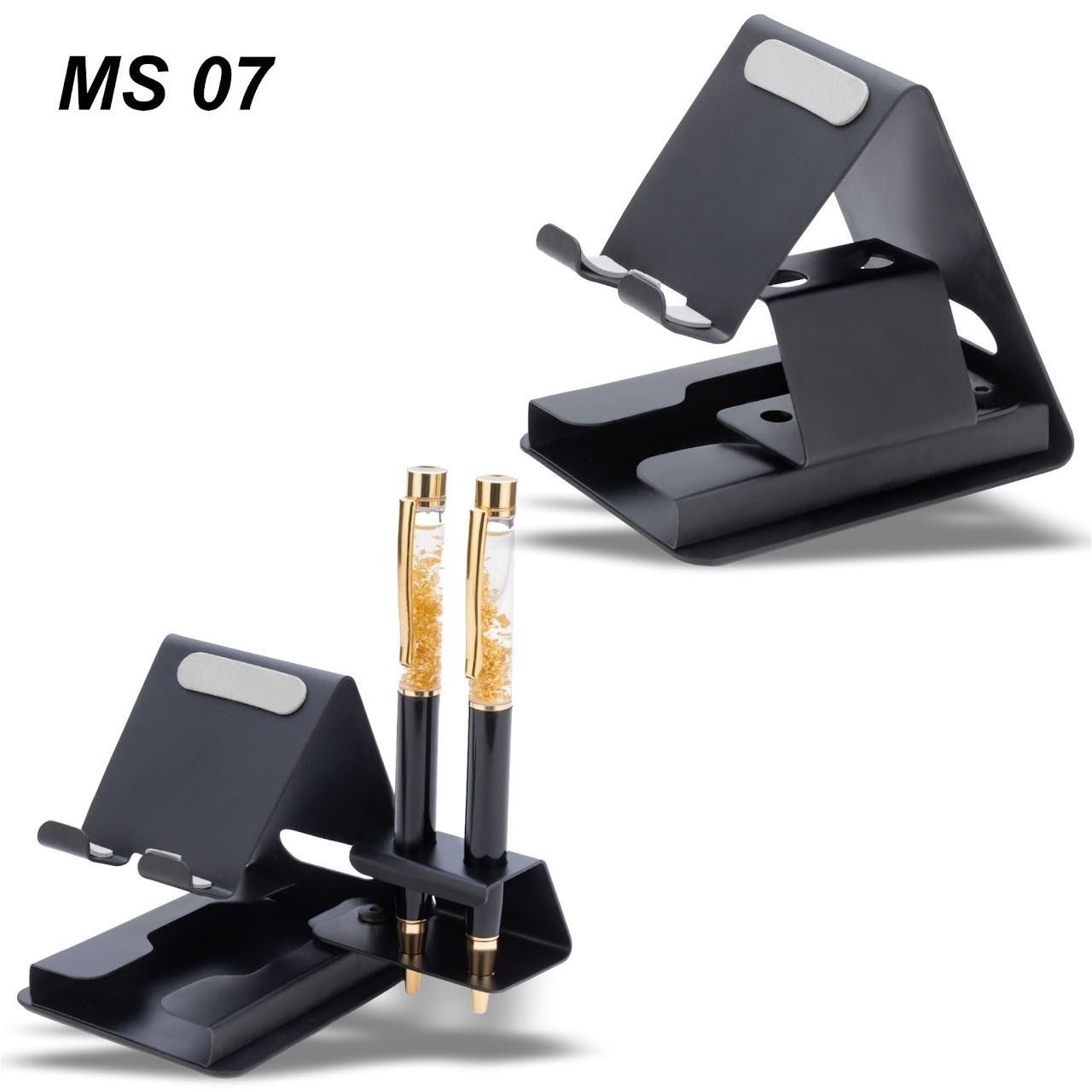 Personalized Metal Desk Organizer – Custom Engraved Phone Stand & Pen Holder