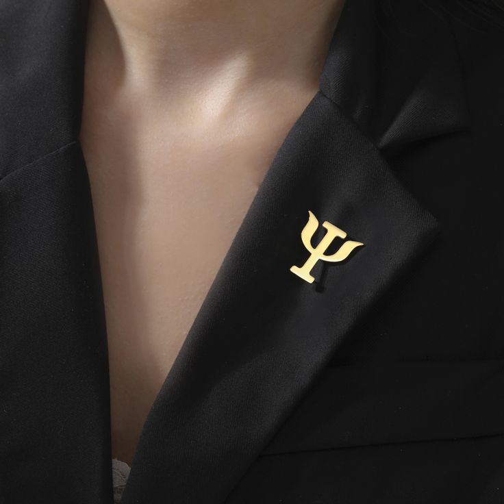 Graduation Gift: 22K Gold & Silver Plated Psychology Lapel Pin