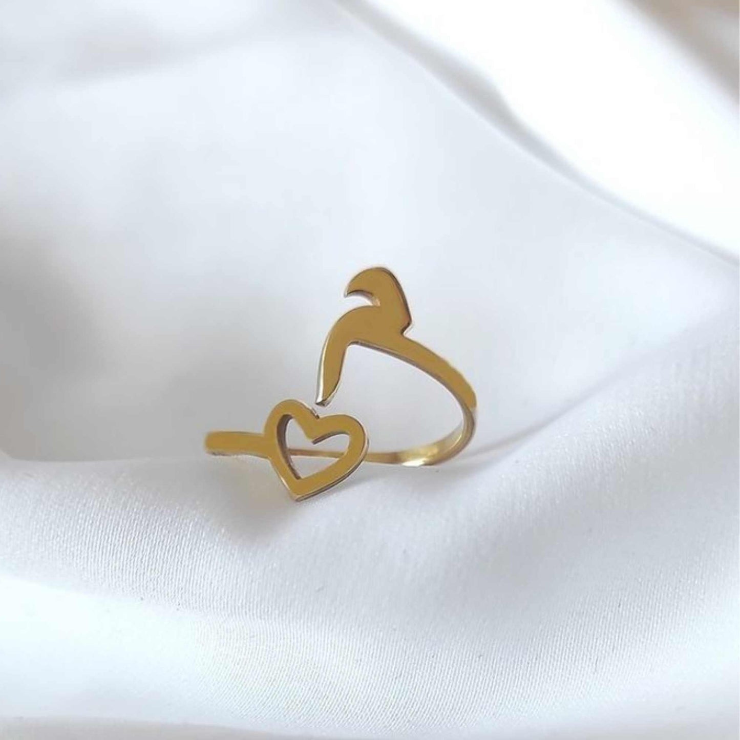Personalised Arabic Letter Ring – Crafted Just for You
