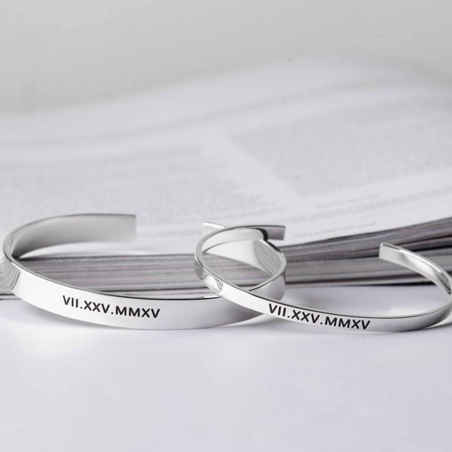 Personalized Couple Bracelets – Custom Engraved Stainless Steel Anti-Tarnish His & Hers Bracelets for Gifts & Daily Wear
