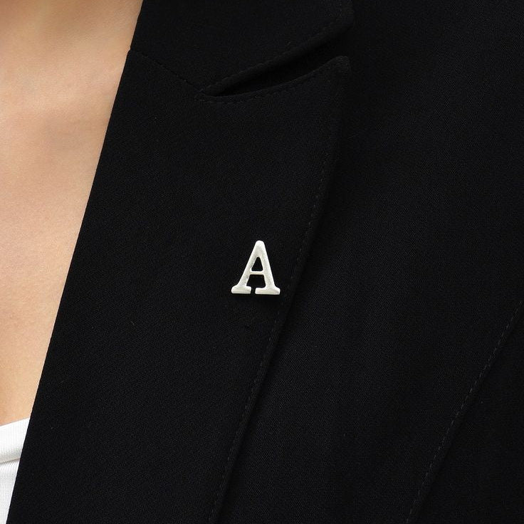 Customised Single Alphabet Name Brooch Unisex