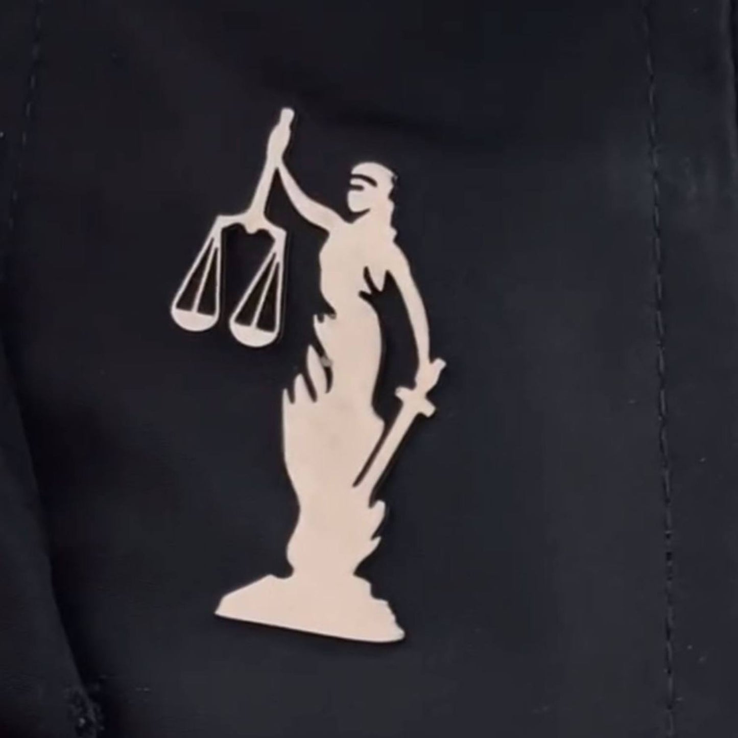 Advocate Justice Brooch – Sterling Silver with 22K Gold Plating, Anti-Tarnish Finish & Premium Gift Box