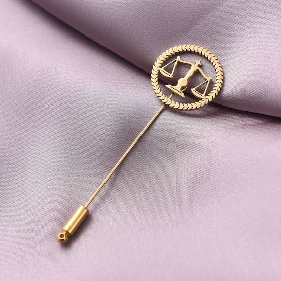 Golden Justice – Premium 22-Carat Plated Coat Pin