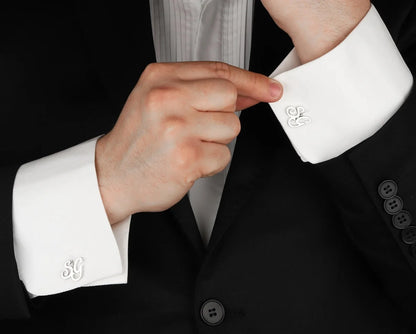 Personalized Prestige: Custom Initial Cufflinks in 22K Gold