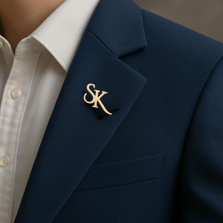 Initial Name Brooch – Custom Font | 22 Carat Gold Plated & 925 Silver Plated | Handcrafted Premium Finish