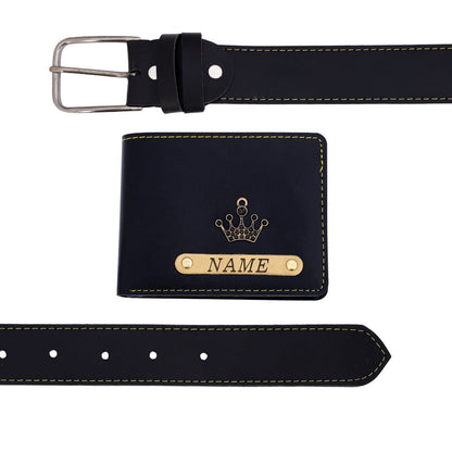 Wallet And Belt Black Combo