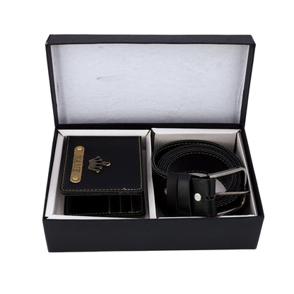 Wallet And Belt Black Combo