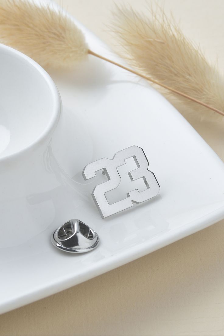 Number Lapel Pin / Brooch – 22 Carat Gold Plated & 925 Silver Plated | Handcrafted Premium Finish