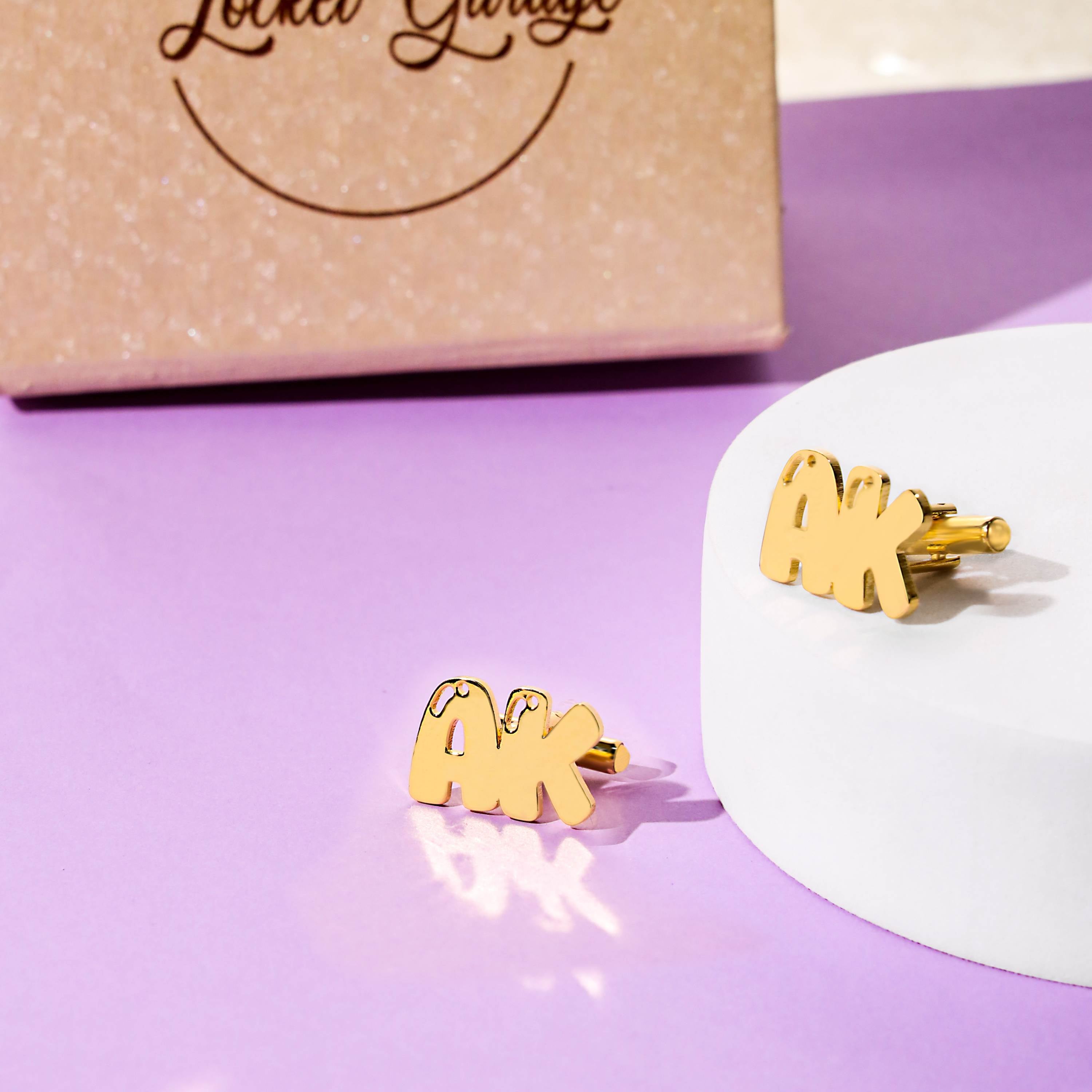 "A Touch of You: Font Customized Cufflinks"