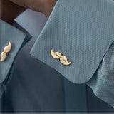 Mustach Name Engraved Cufflink