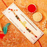 Personalised Advocate Name Rakhi with Fancy Beads and Pearls