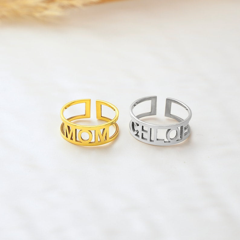 Personalised Statement Name Ring