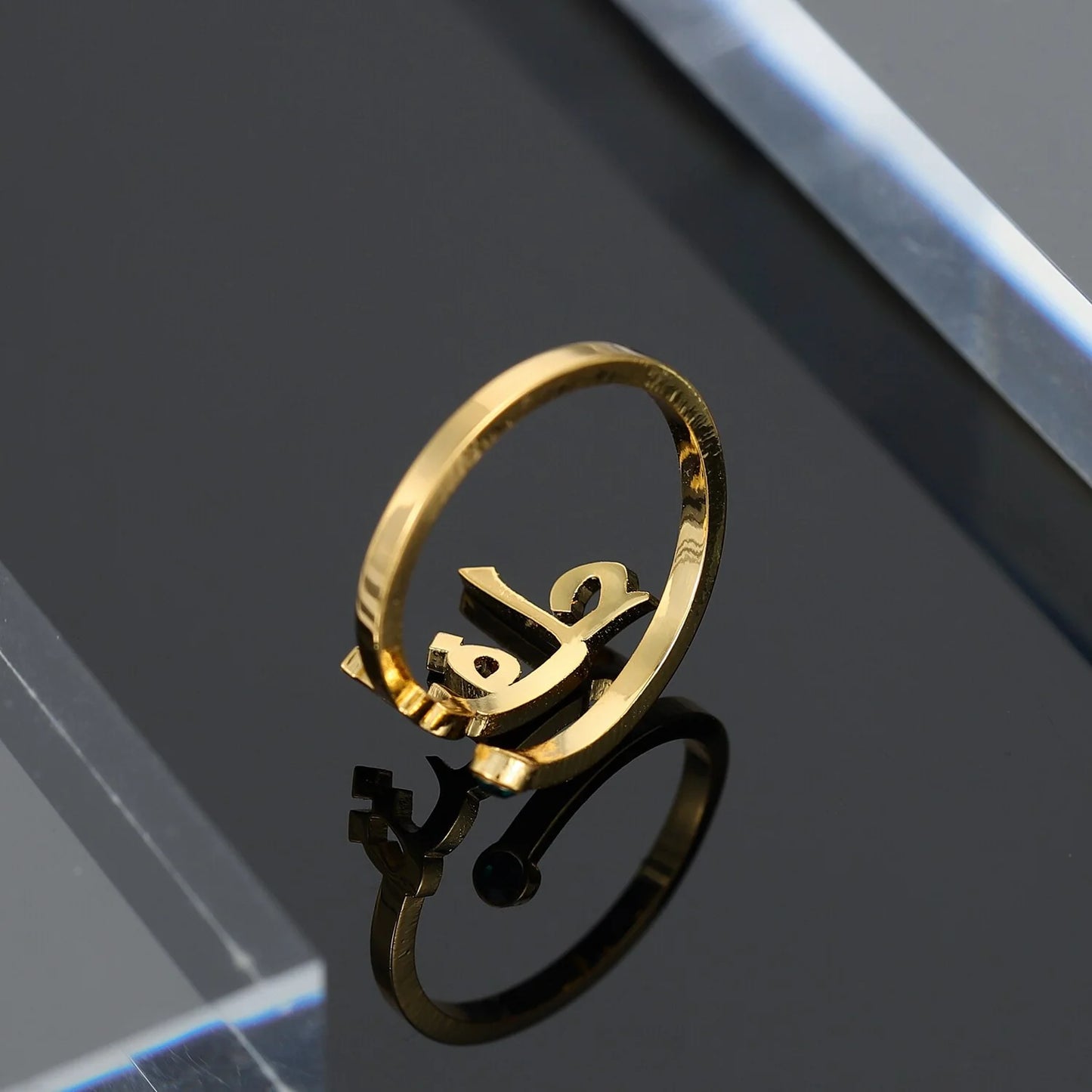 Rings with personalized Arabic names and letters