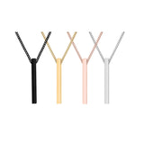 Customised Name Bar Pendant Chain and Bracelet for Men & Women - Black Color