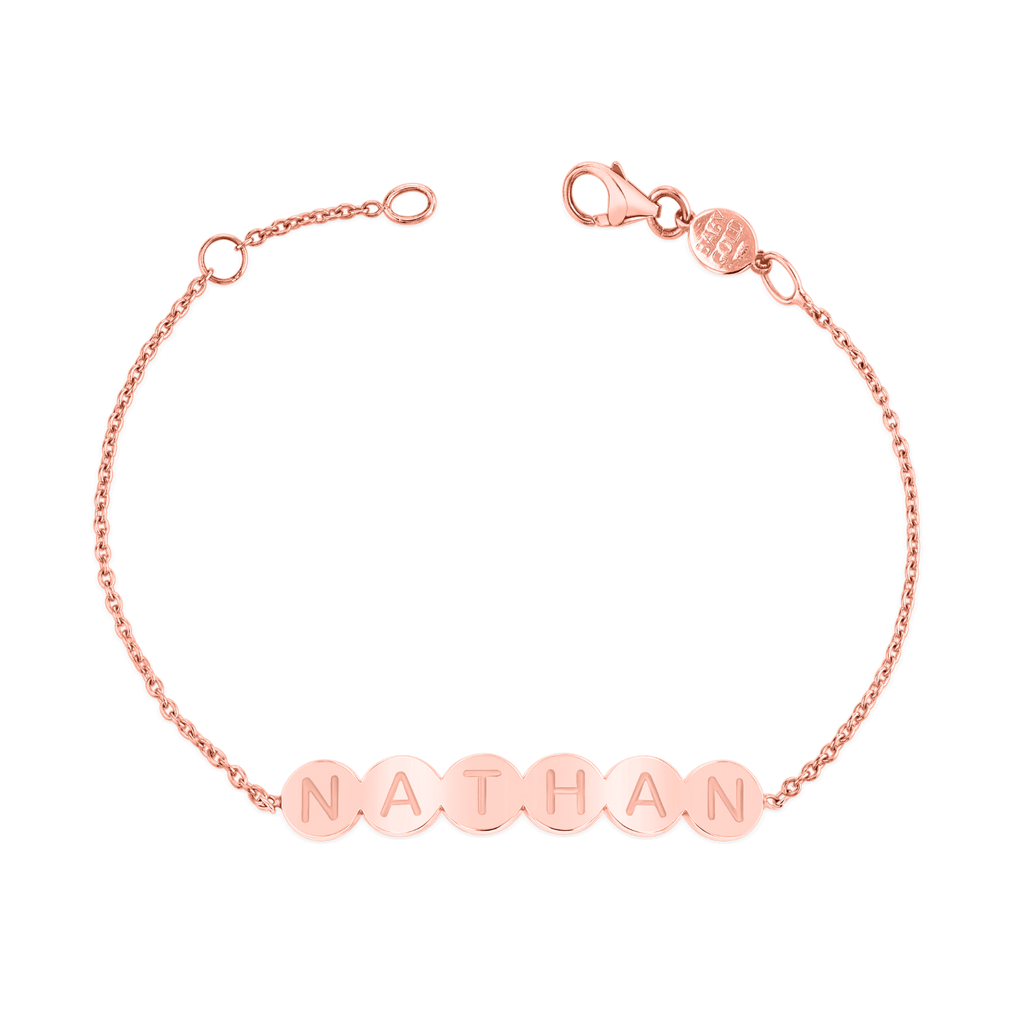 Custom Bubble Round Engravable ID Bracelet