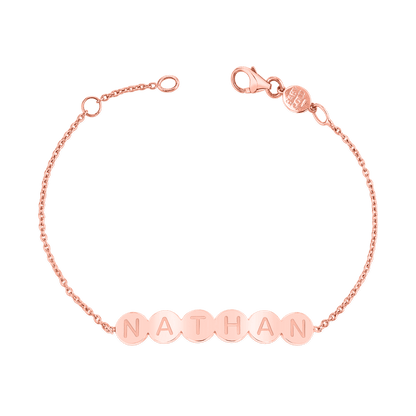 Custom Bubble Round Engravable ID Bracelet