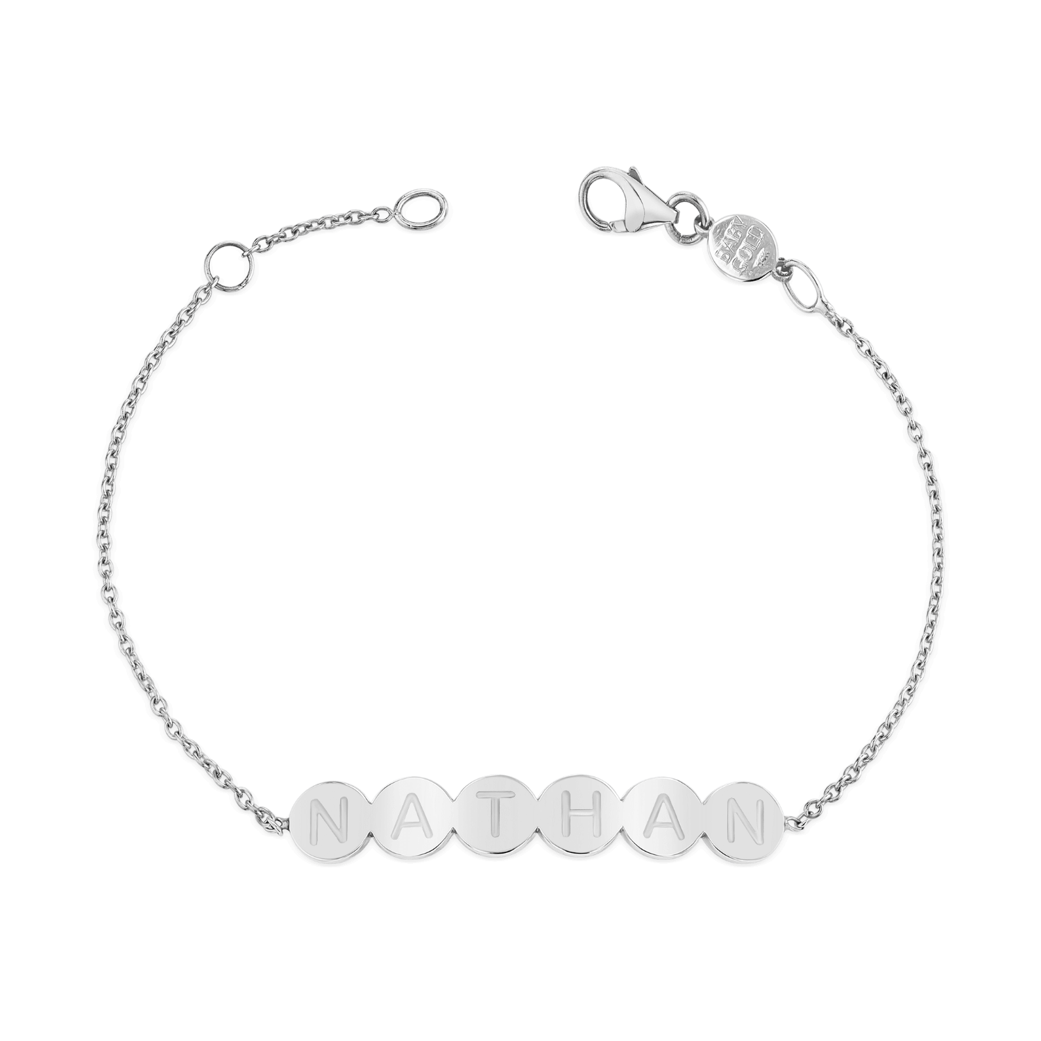 Custom Bubble Round Engravable ID Bracelet