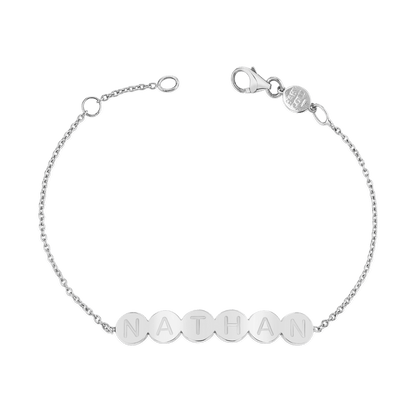 Custom Bubble Round Engravable ID Bracelet