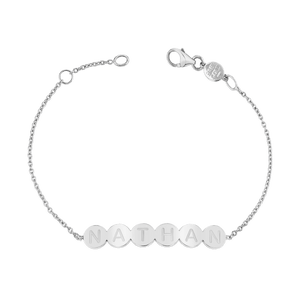 Custom Bubble Round Engravable ID Bracelet