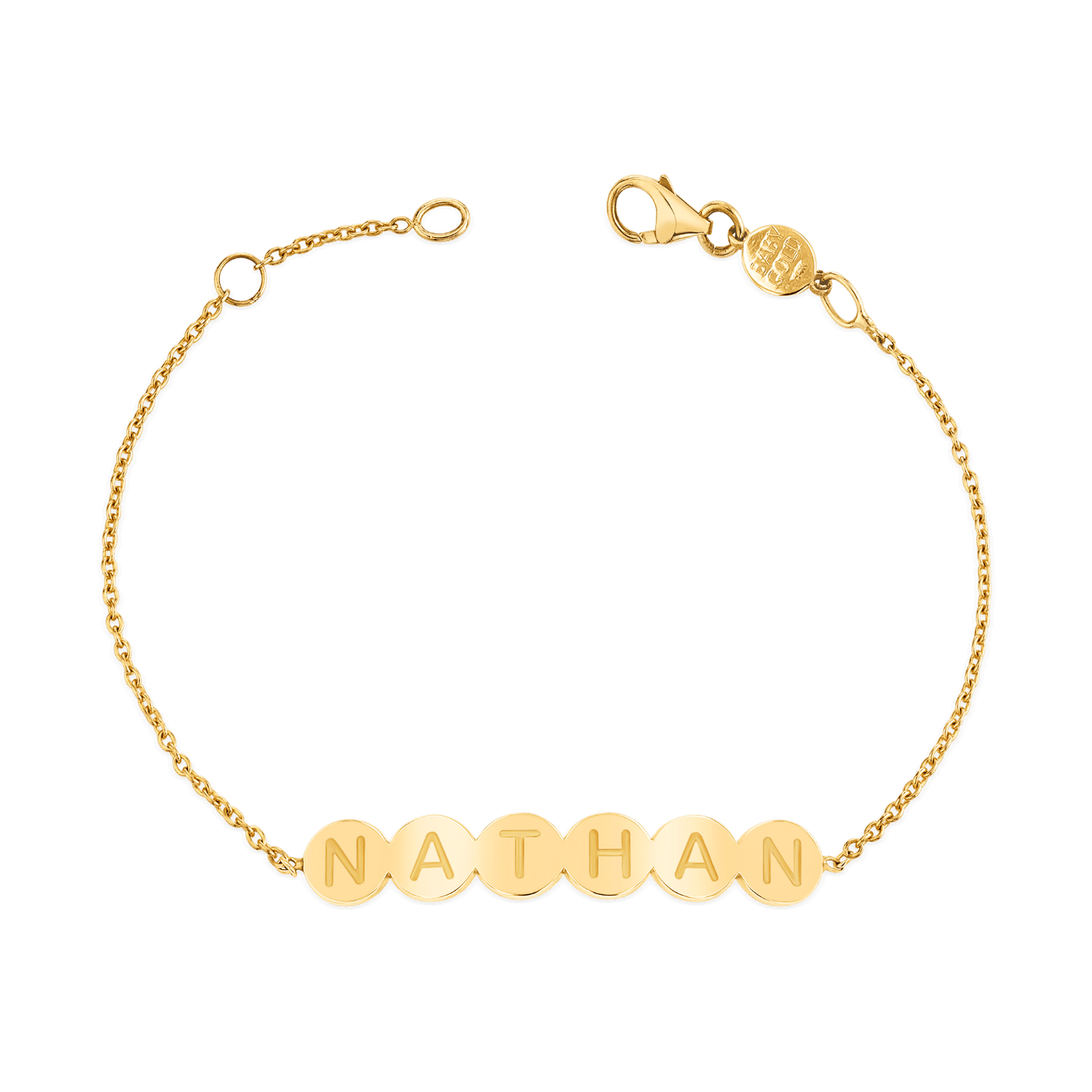 Custom Bubble Round Engravable ID Bracelet