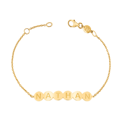 Custom Bubble Round Engravable ID Bracelet