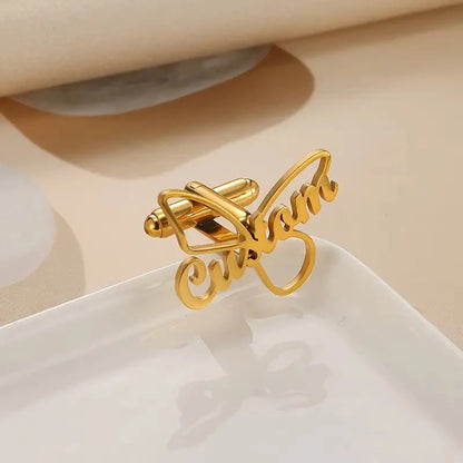 Flutter in Style: 22-Carat Plated Butterfly Cufflinks