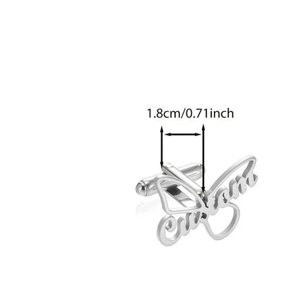 Flutter in Style: 22-Carat Plated Butterfly Cufflinks