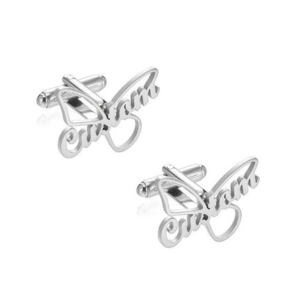 Flutter in Style: 22-Carat Plated Butterfly Cufflinks