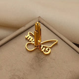 Flutter in Style: 22-Carat Plated Butterfly Cufflinks