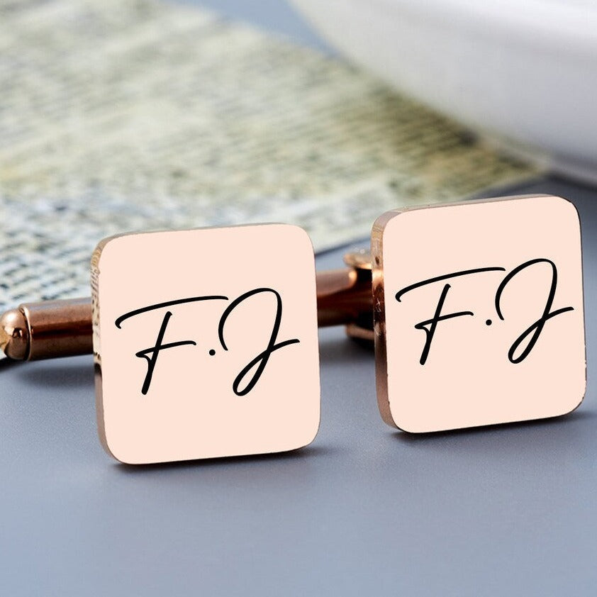 Customised Engravable Square Shaped Cufflinks