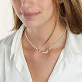 Personalized Perfection: 22K Gold & Pearl ( Arabic ) Name Necklace