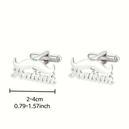 Twirl Your Style: 22K Gold-Plated Mustache Cufflinks