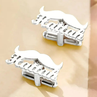 Twirl Your Style: 22K Gold-Plated Mustache Cufflinks