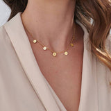 Chic & Personalized: 22K Gold-Plated Initial Charm Choker