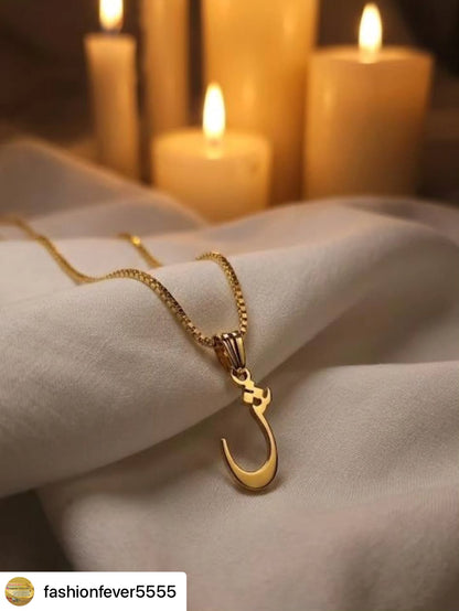 Single Alphabet Necklace– 22 Carat Gold Plated & 925 Silver Plated | Personalised Initial Pendant