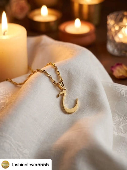 Single Alphabet Necklace– 22 Carat Gold Plated & 925 Silver Plated | Personalised Initial Pendant