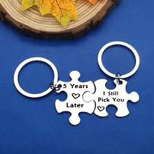 Customised Puzzle Keychain – Personalised Gift | 22 Carat Gold Plated & 925 Silver Plated | Premium Quality