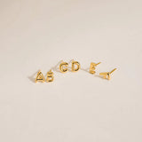 Dainty Initial Letter Stud Earrings