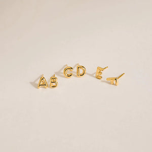 Dainty Initial Letter Stud Earrings