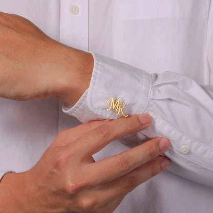 Handcrafted Elegance: 22K Gold-Plated Initial Cufflinks
