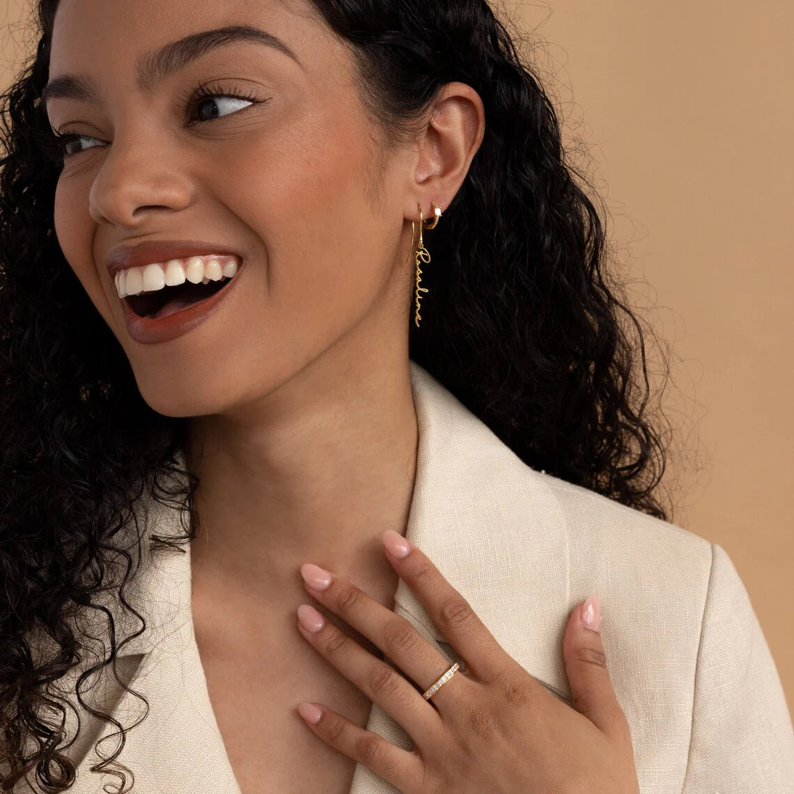 Dainty Dangling Name Earrings