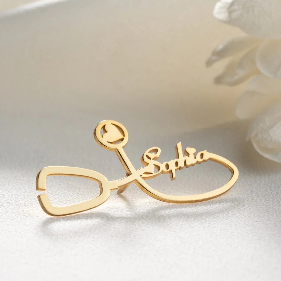 Personalised Name Brooch for Healthcare Workers