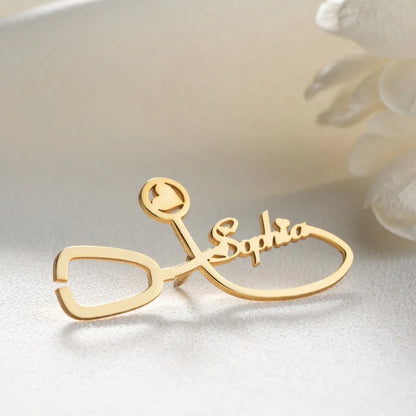 Personalised Name Brooch for Healthcare Workers