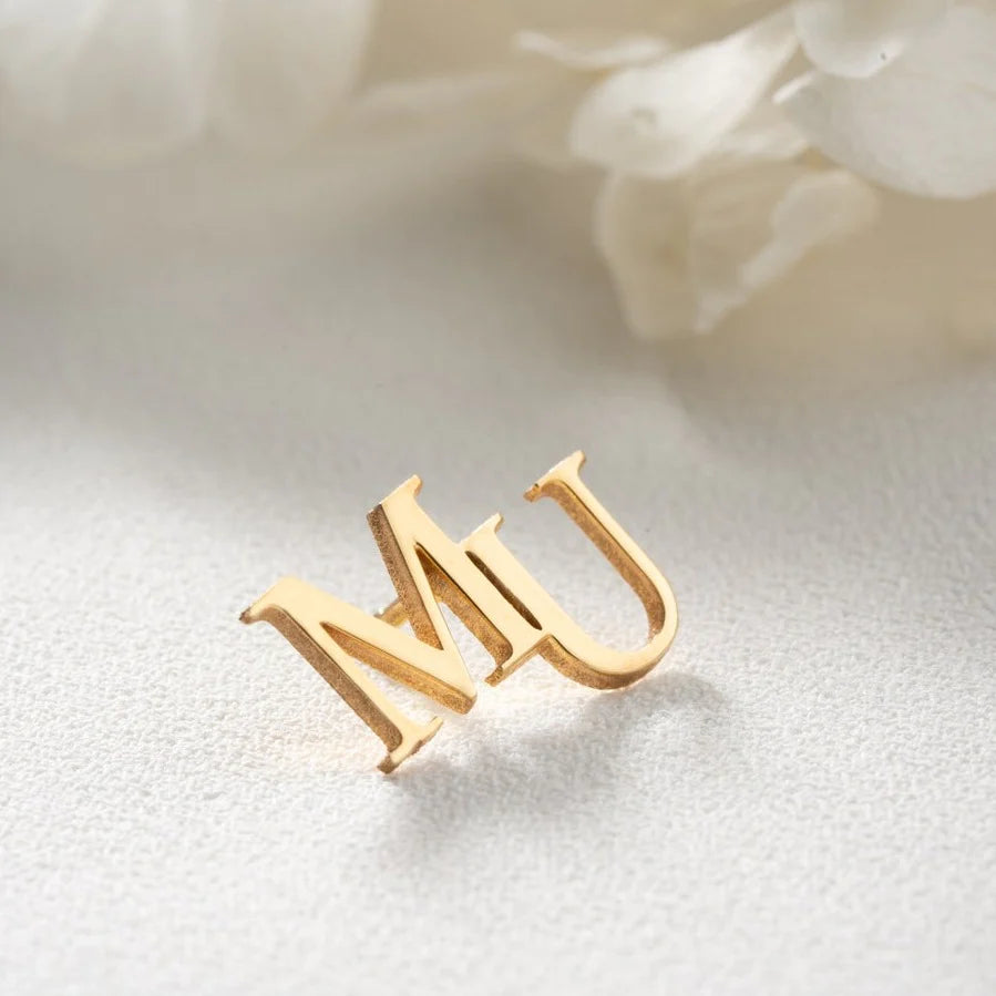 Double Initials Customised Brooch